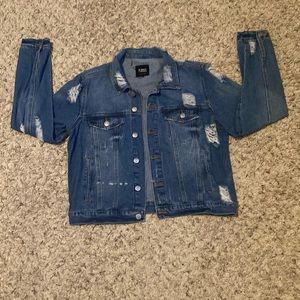 Distressed Denim Jean Jacket